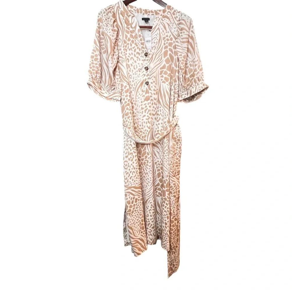 Anna Tylor /Mixed Animal Print Tie Waist Shirtdress/ Best Seller/ New / Size L - Picture 3 of 6